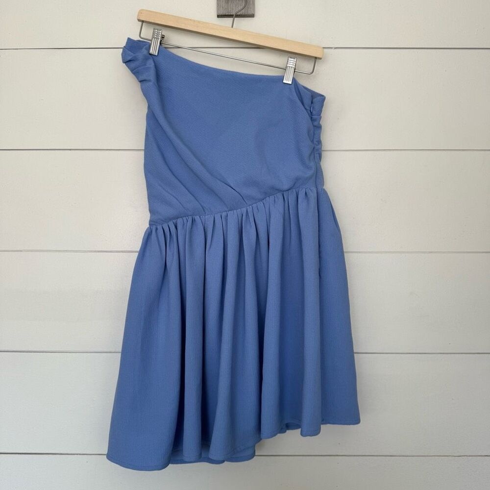 NBD Women’s Medium Gelina One Shoulder Periwinkle Mini Dress New